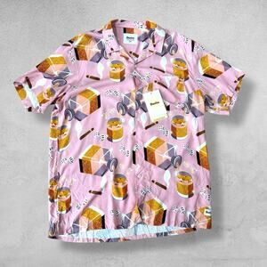 Duvin Design New Mens Rayon Cocktail Hawaiian Shirt L Drinks Dice Cigar Vegas